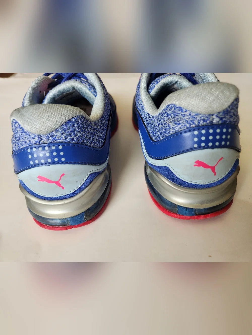 Puma IoCell 1.0 Womens  Blue Pink Athletic Running Shoes Size 8